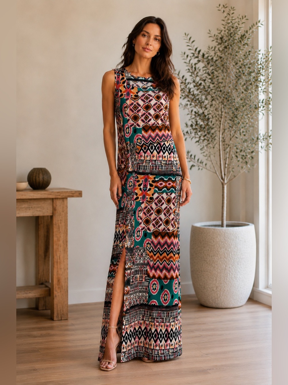 Neiman Marcus Multicolor Dress